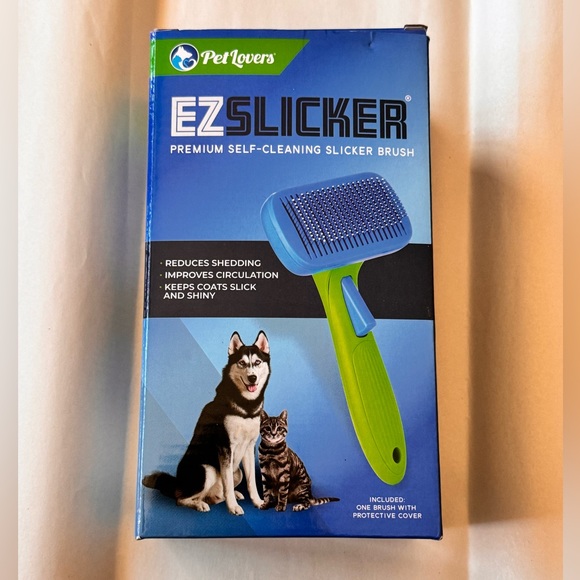 2 EzSlicker Brushes - Self Cleaning Grooming Tool for Long and Short Haired Dogs - Picture 2 of 5